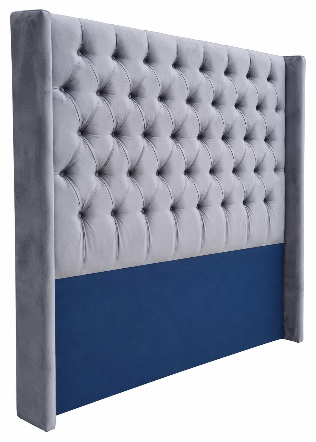 Luxury Tufted Winged Velvet Headboard - Image 4