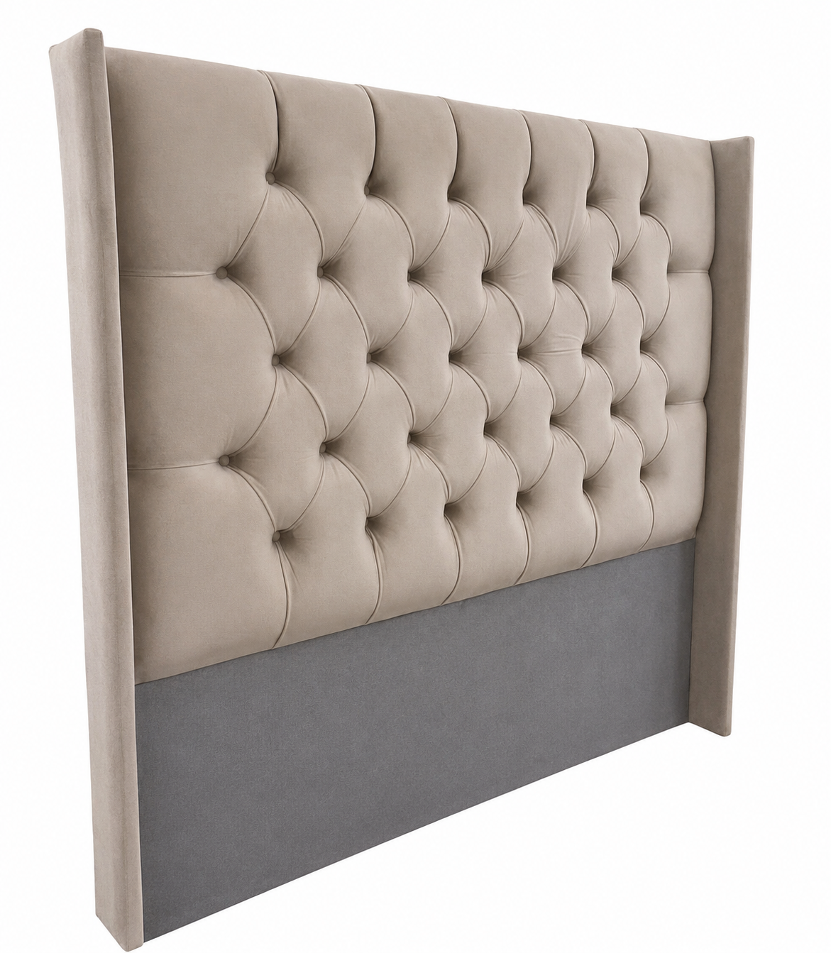 Luxury Tufted Winged Velvet Headboard - Image 5