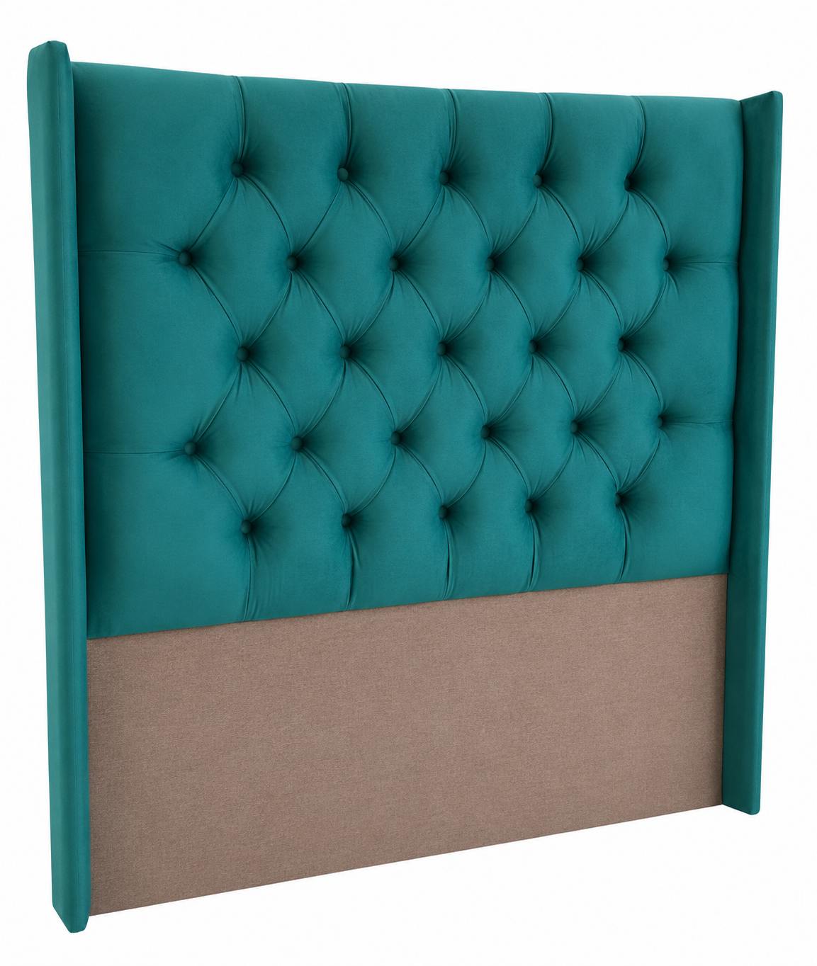 Luxury Tufted Winged Velvet Headboard - Image 2