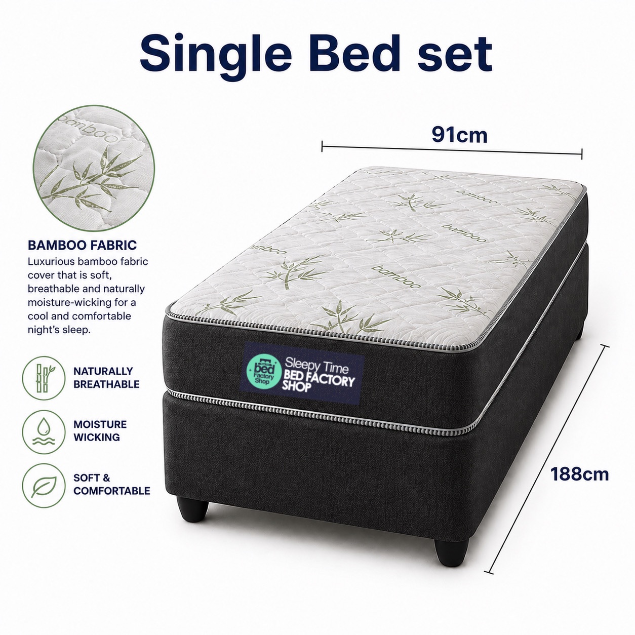 Single Bed Sets (Base + Mattress) - Image 2