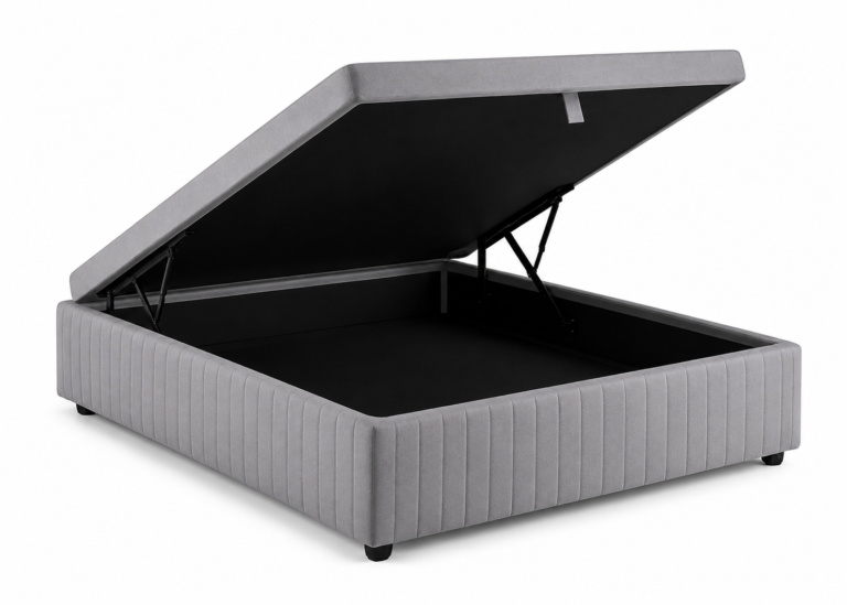 Fluted storage base with drawers